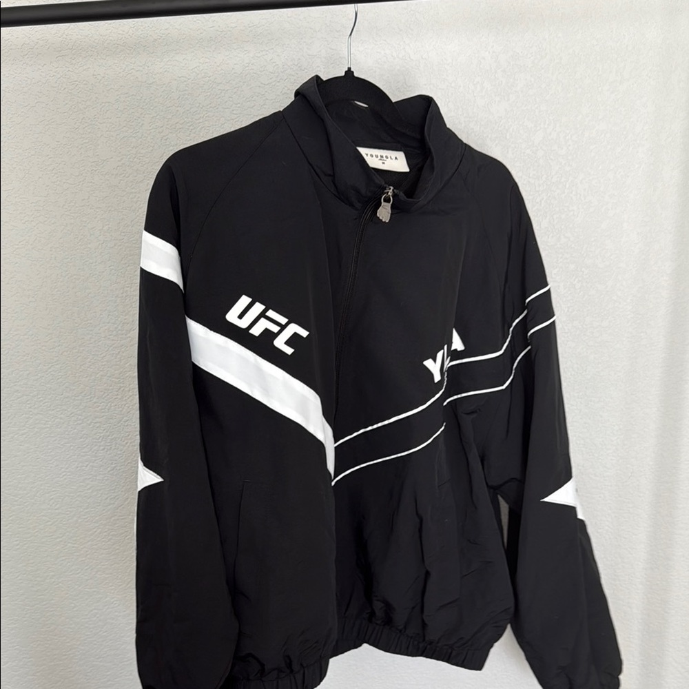 UFC/ YLA collab Black and White Athletic Jacket limited edition